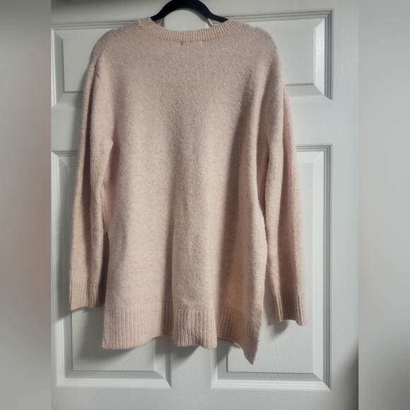 H&M - Womens, Pale Pink, Oversize Split Sides Wool Blend - Size S - Picture 2 of 4